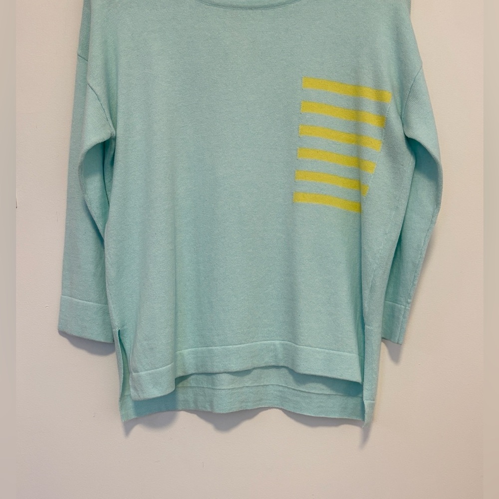 Lisa Todd cotton & cashmere crew neck sweater with tie neck in back , sz : small - Picture 7 of 9